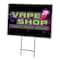 Signmission Vape Shop Lowest Prices Yard & Stake outdoor plastic coroplast window, 1824-Vape Shop Lowest Prices C-1824-DS-Vape Shop Lowest Prices - alternate 1